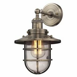Buy 🥰 Armed Sconce Elk Lighting Seaport 663 Lantern Wall Sconce 🎁