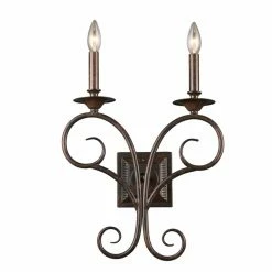 Cheapest ⭐ Candle ELK Lighting Gloucester 15040/2 Wall Sconce 🎁
