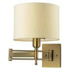 Best deal ⌛ Flush Mount ELK Lighting Pembroke 10260/1 Swing Arm - Antique Brass - 10W In. 🛒