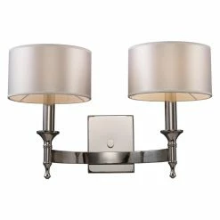 Top 10 ⭐ Armed Sconce Elk Lighting Pembroke Wall Sconce - 19W In. Polished Nickel 💯