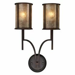 Cheapest 😍 Armed Sconce Elk Lighting Barringer Wall Sconce - 14W In. Aged Bronze 💯