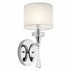 Hot Sale 🔔 Armed Sconce Kichler 42634CH Parker Point Wall Sconce ✨