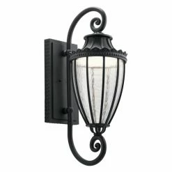 Outlet 🤩 Armed Sconce Kichler Wakefield 49753 Outdoor Wall LED Light 👏