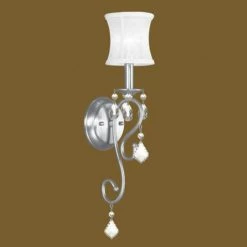 Flash Sale 🥰 Livex Lighting Armed Sconce Livex Newcastle 6301-91 Wall Sconce - Brushed Nickel - 4.5W In. 🤩