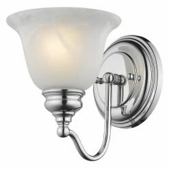 Top 10 โญ Livex Lighting Armed Sconce Livex Essex 1351-05 1-Light Bath Light In Chrome ๐