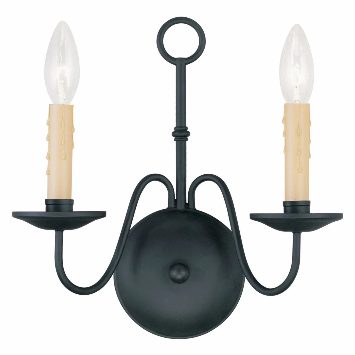 Top 10 π₯ Livex Lighting Candle Livex Heritage 4492-04 2-Light Wall Sconce In Black π