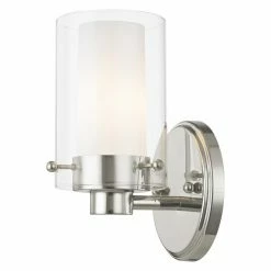Best Sale ✨ Livex Lighting Armed Sconce Livex Manhattan 1541 Wall Sconce 😉