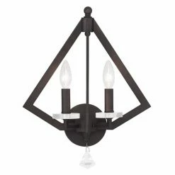 Brand new 💯 Armed Sconce Livex Lighting Diamond 50662 Wall Sconce ⭐