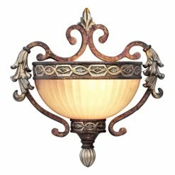 Buy 🛒 Livex Lighting Half Moon Livex Seville 8540-64 Wall Sconce - 10.75H In. Palacial Bronze 🛒