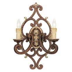New 👍 Livex Lighting Armed Sconce Livex Seville 8862-64 Wall Sconce 21.25H In. - Palacial Bronze 🔥