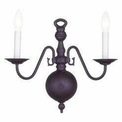 Cheapest 🛒 Livex Lighting Candle Livex Williamsburgh 5002-07 Wall Sconce - 15W In. - Bronze 🌟