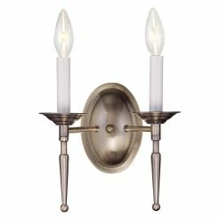 Deals 🔔 Livex Lighting Candle Livex Williamsburgh 5122 Wall Sconce - 11W In. ⌛