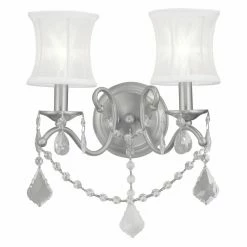 Cheapest ⌛ Livex Lighting Armed Sconce Livex Newcastle 6302-91 Wall Sconce - 12W In. - Brushed Nickel 💯