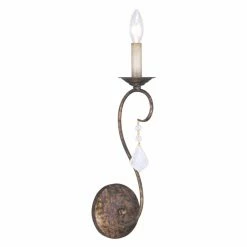 Best Pirce 😀 Livex Lighting Candle Livex Chesterfield 6421-71 Wall Sconce 17H In. - Venetian Golden Bronze 🛒