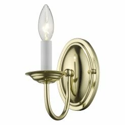 New 👏 Livex Lighting Candle Livex Home Basics 4151 Wall Sconce - 4.25W In. 🛒
