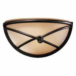 Cheapest 🌟 Half Moon Minka Lavery 1 Light Aspen Bronze Wall Sconce Light 🎁