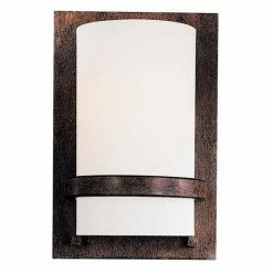 Best Sale 💯 Half Moon Minka Lavery Banded Cylinder Wall Sconce Light 👍