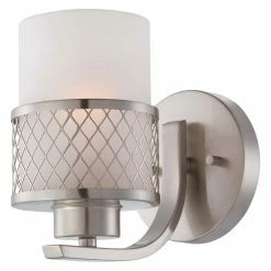 Deals 😍 Armed Sconce Nuvo Fusion 60/4681 1-Light Vanity - 5W In. - Brushed Nickel 👍