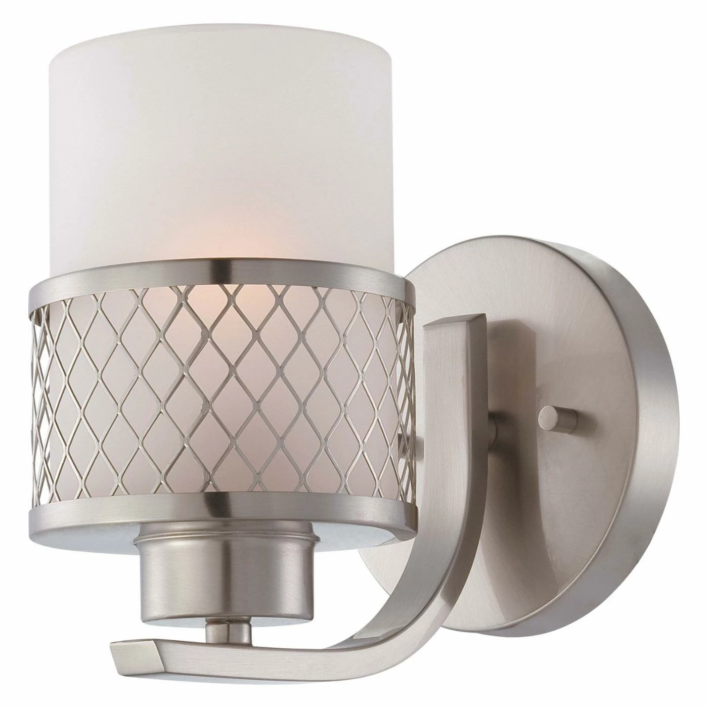 Deals ๐ Armed Sconce Nuvo Fusion 60/4681 1-Light Vanity - 5W In. - Brushed Nickel ๐