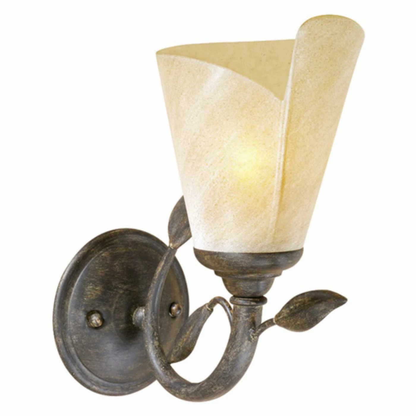 Best Pirce 😉 Armed Sconce Vaxcel Capri 1-Light Vanity Light With Excavation Glass - 5.5W In. Black Walnut 🤩