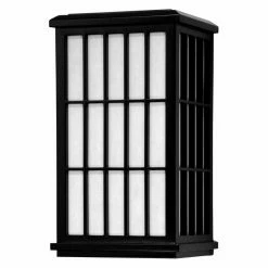 New 🔥 Flush Mount Oriental Furniture Japanese Window Pane Wall Sconce 🛒