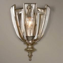 Coupon ⌛ Half Moon Uttermost Vicentina 1 Light Crystal Wall Sconce 🔔