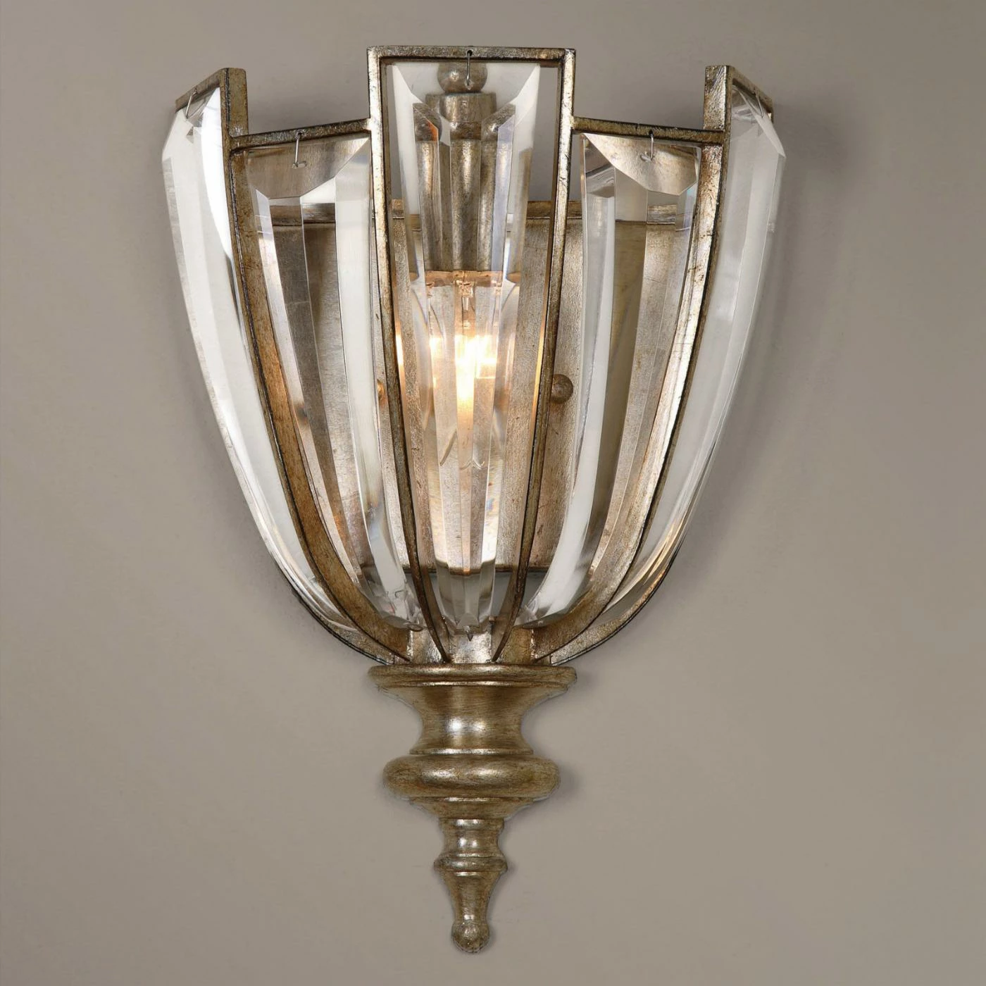 Coupon โ Half Moon Uttermost Vicentina 1 Light Crystal Wall Sconce ๐