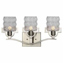 Coupon ✔️ Candle Uttermost Copeman Brushed Nickel 3 Light Vanity Strip 🤩