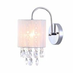 Hot Sale 🔔 Armed Sconce Warehouse Of Tiffany Winnona W1773-1W Crystal Wall Sconce 🛒